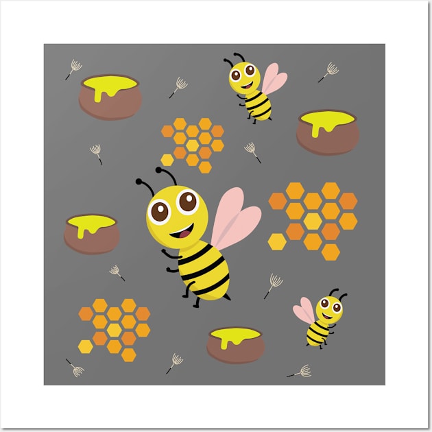 Bees Wall Art by GwenRsu